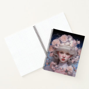 Platinum Beauty - Ein Frauenportrait und Blume Notizbuch