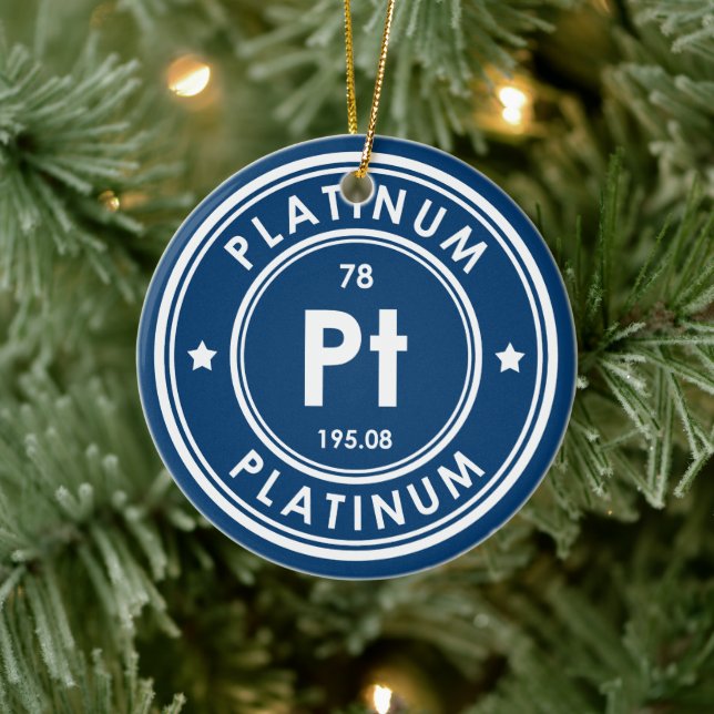 Platinum Element Blue Keramik Ornament (Baum)
