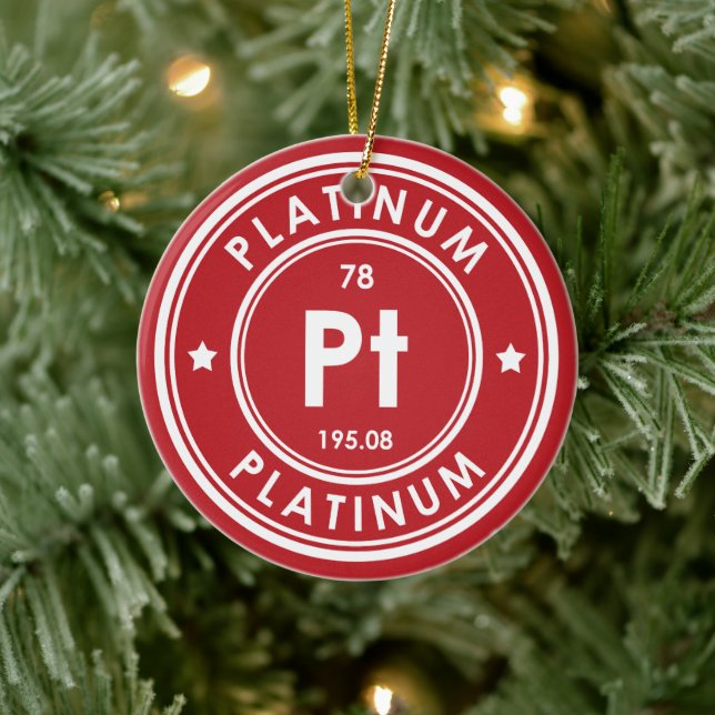 Platinum Element Rote Keramik Ornament (Baum)