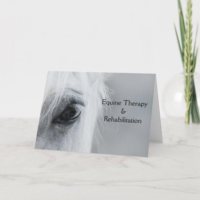 Platinum Equine Anpassbare geklappte Grußkarte Karte (Vorderseite)