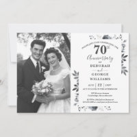 Platinum Floral 70. Hochzeitstag Foto