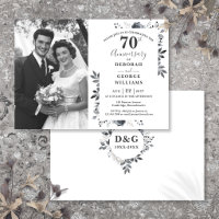 Platinum Floral 70. Hochzeitstag Foto