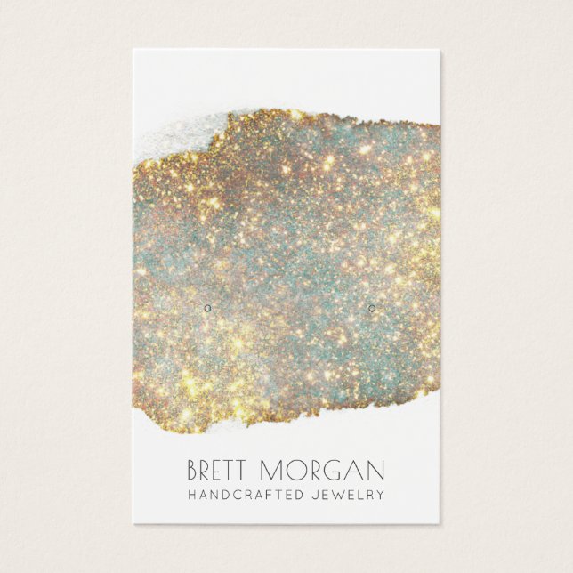 Platinum Glitzer Earring Juwelier Display Cards (Vorderseite)
