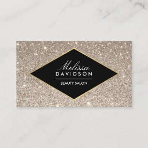 Platinum Glitzer und Glamour Beauty Business Card Visitenkarte