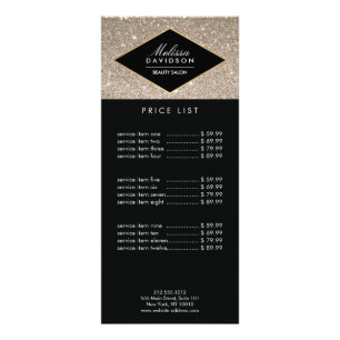 Platinum Glitzer und Glamour Beauty Werbekarte