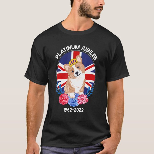 Platinum Jubilee 2022 Britische Monarchkönigin Cor T-Shirt (Vorderseite)