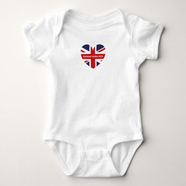 Platinum Jubilee 2022/England Flag Baby Strampler (Vorderseite)