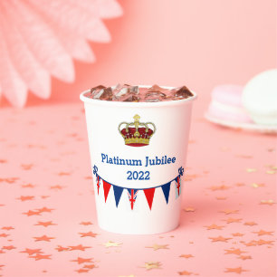Platinum Jubilee 2022 Paper Cups Pappbecher