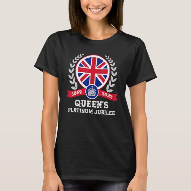 Platinum Jubilee British Queen Monarchy 70 Jahre 1 T-Shirt (Vorderseite)