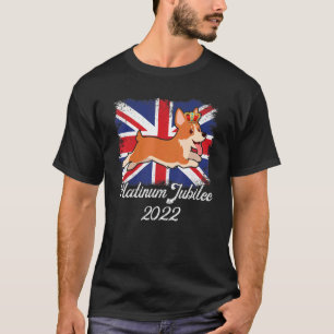 Platinum Jubilee Niedlich Corgi Seit 1952 Britisch T-Shirt