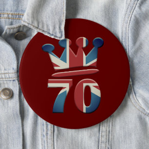 Platinum Jubilee Queen Elizabeth 70 Jahre Button
