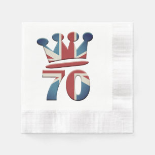 Platinum Jubilee Queen Elizabeth 70 Jahre Napkins Serviette