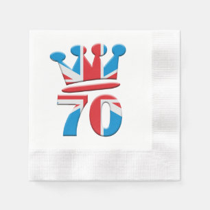 Platinum Jubilee Queen Elizabeth 70 Jahre Serviette