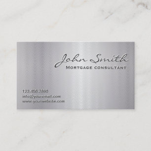 Platinum Metal Mortgage Agent Business Card Visitenkarte