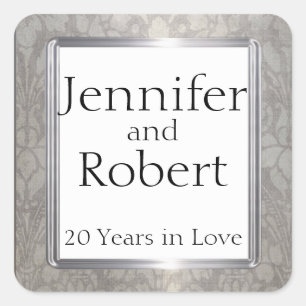 Platinum Rings 20-jähriger Umschlag Aufkleber