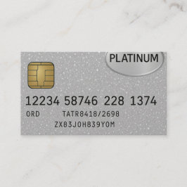 Platinum Silver Business Card Visitenkarte