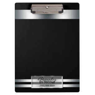 Platinum Silver Shine Elegante Glam Personalisiert Klemmbrett