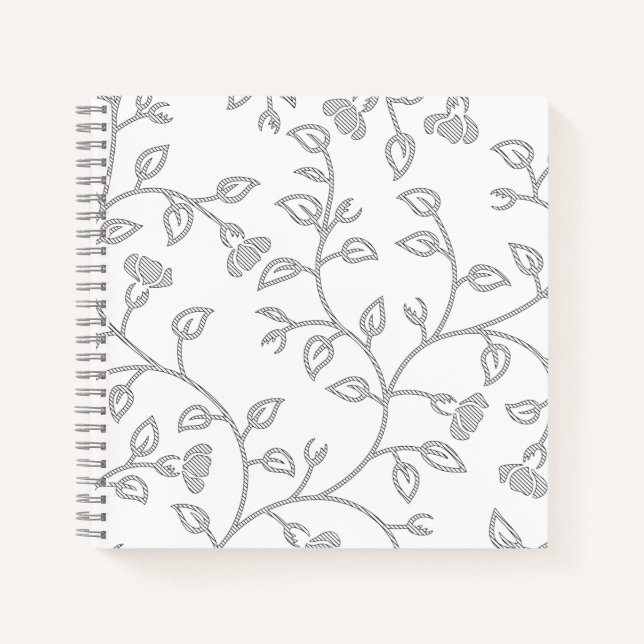 Platinum, Snow Drift, Star Dust Spiral Notebook Notizbuch (Vorderseite)