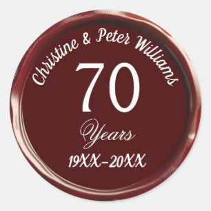 Platinum Wedding Burgundy Wax Siegel Sticker