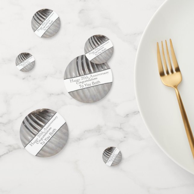 Platinum zum zwanzigsten Jahrestag der Hochzeit Konfetti (Gruppe)