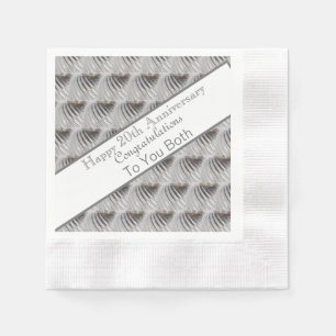 Platinum zum zwanzigsten Jahrestag der Hochzeit Serviette