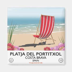 Platja del Portitxol, Costa Brava, Spanien Magnet