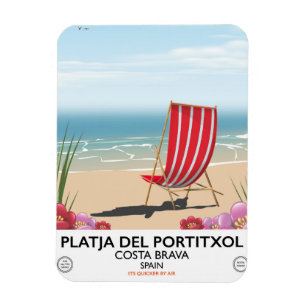 Platja del Portitxol, Costa Brava, Spanien Magnet