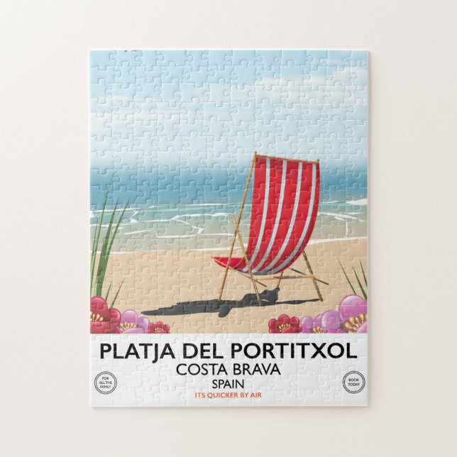 Platja del Portitxol, Costa Brava, Spanien Puzzle (Vertikal)