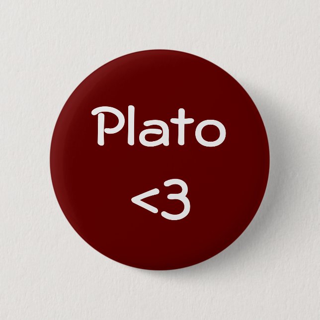 Plato <3 button (Vorderseite)