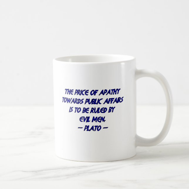 Plato and Evil Men Tasse (Rechts)