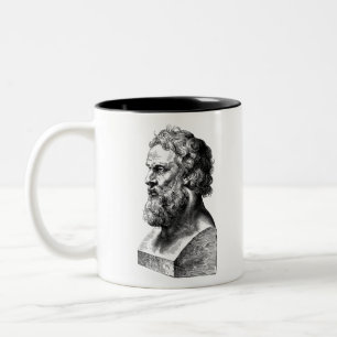 Plato Bust plato, Philosophie Illustration Zweifarbige Tasse