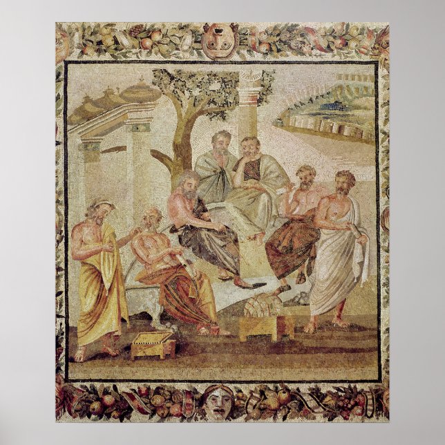 Plato Converting mit seinen Schülern Poster (Vorne)