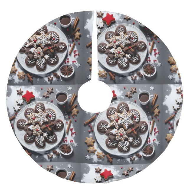 Plato de papel navidad 1 - 001 polyester weihnachtsbaumdecke (Vorderseite)