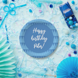 Plato de papel personalizable cumpleaños pappteller
