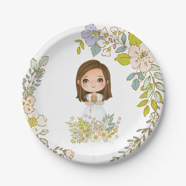 Plato de papel Primera Comunión GEORGIA Pappteller (Vorderseite)