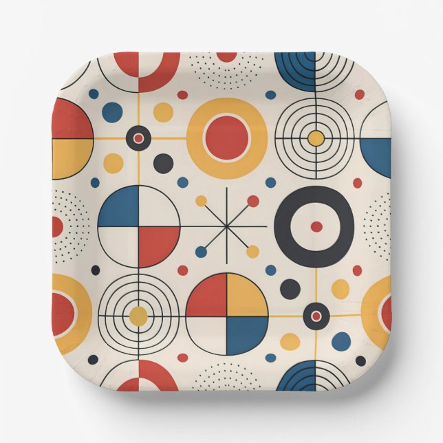 Plato diseño geométrico pappteller (Vorderseite)
