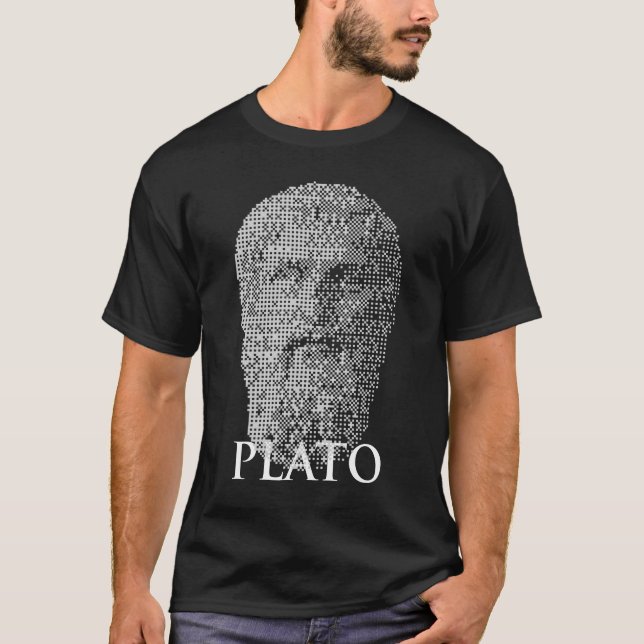 Plato-Halbtöne-Porträt T-Shirt (Vorderseite)