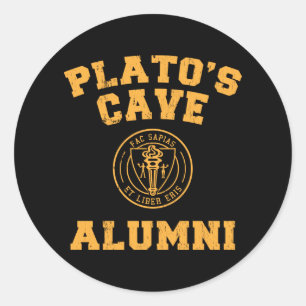 Plato-Höhle Alumni-Aufkleber Runder Aufkleber