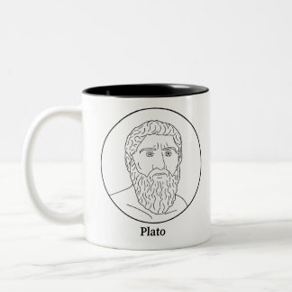 Plato-Linie Porträt Zweifarbige Tasse