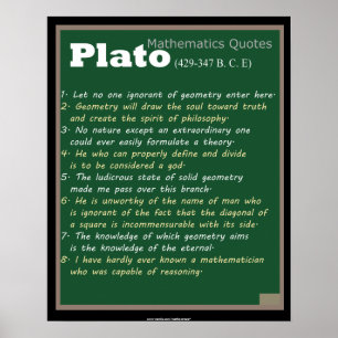 Plato Mathematics zitiert Poster