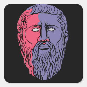 Plato Philosoph Portrait Quadratischer Aufkleber