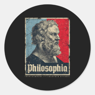 Plato Philosophia Platos Alte griechische Philosop Runder Aufkleber