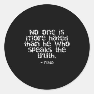 Plato Philosophy Zitat Runder Aufkleber
