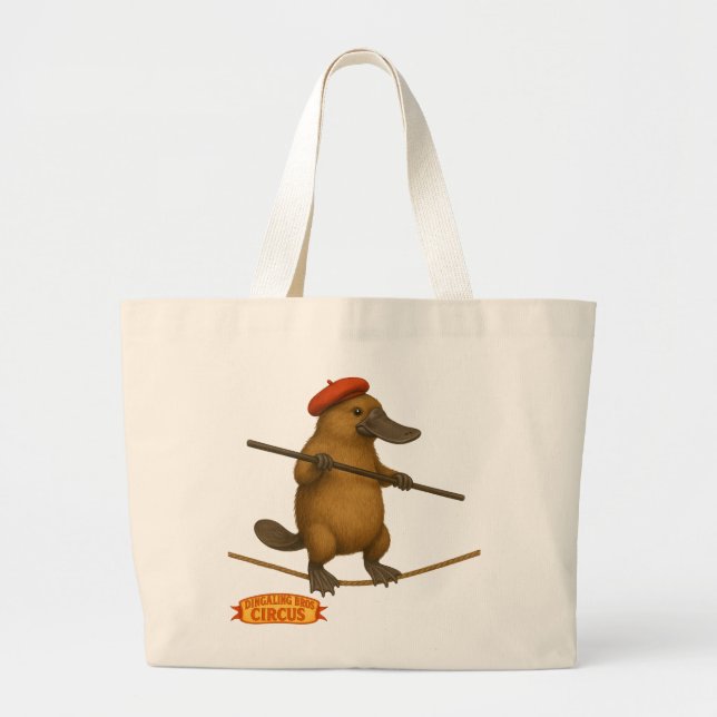 Plato platypus tightrope walker jumbo stoffbeutel (Vorne)