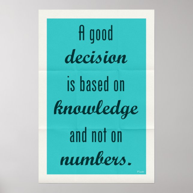 Plato Quote 002 Poster (Vorne)