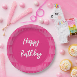 Plato rosa texto editable pappteller
