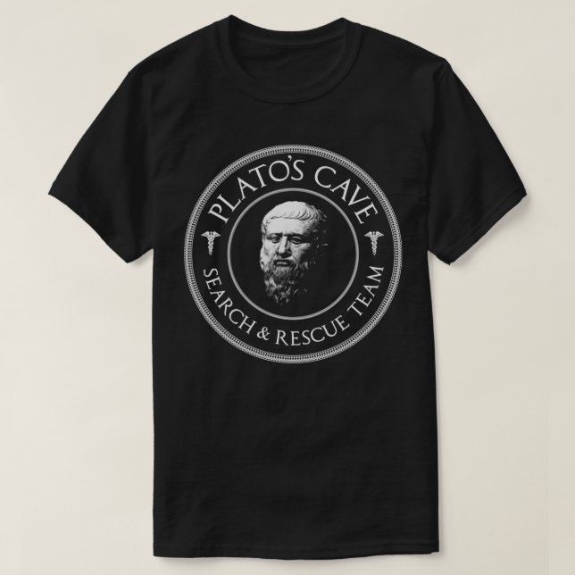 Plato’s Cave Search & Rescue team Philosophy Pul T-Shirt (Design vorne)