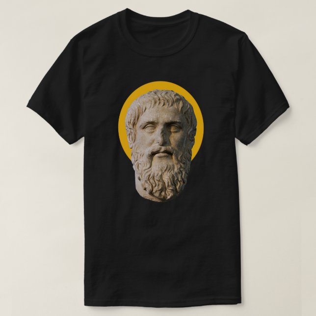 Plato Schlicht Portrait T-Shirt (Design vorne)