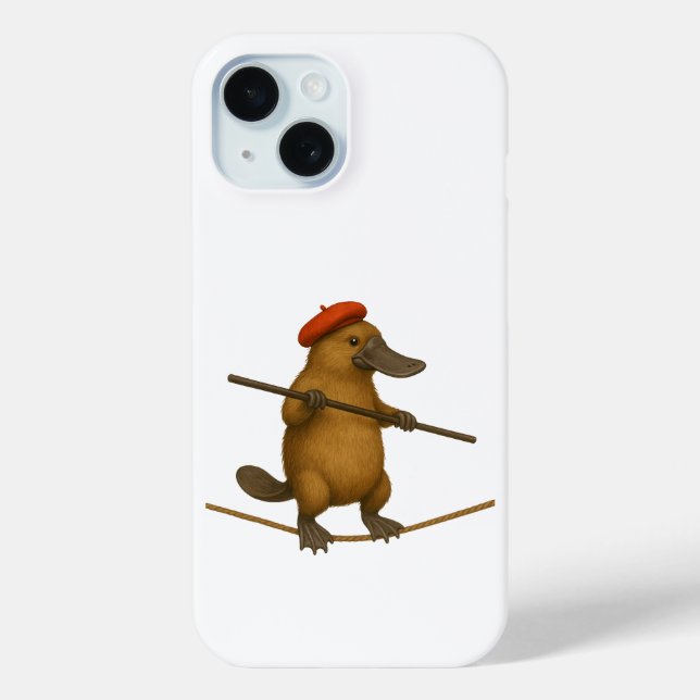 Plato Schnabeltier Seiltänzer Case-Mate iPhone Hülle (Rückseite)