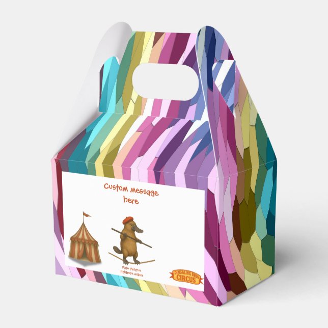 Plato Schnabeltier Seiltänzer Geschenkschachtel (Rückseite)